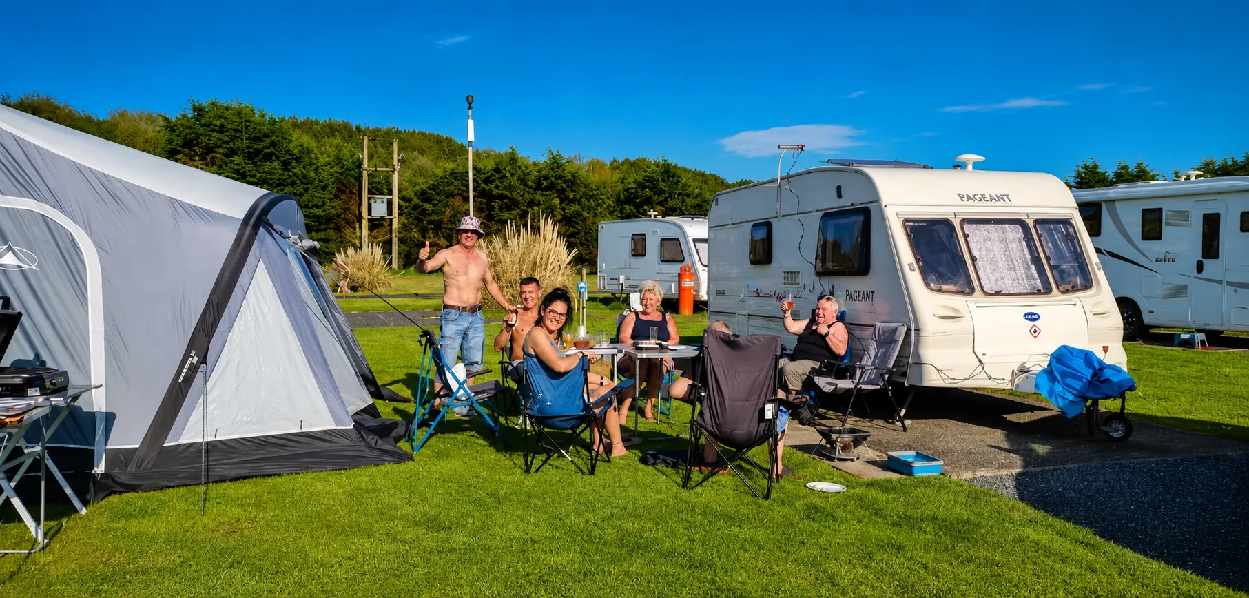 Touring pitches at Ryan Bay Holiday Park
