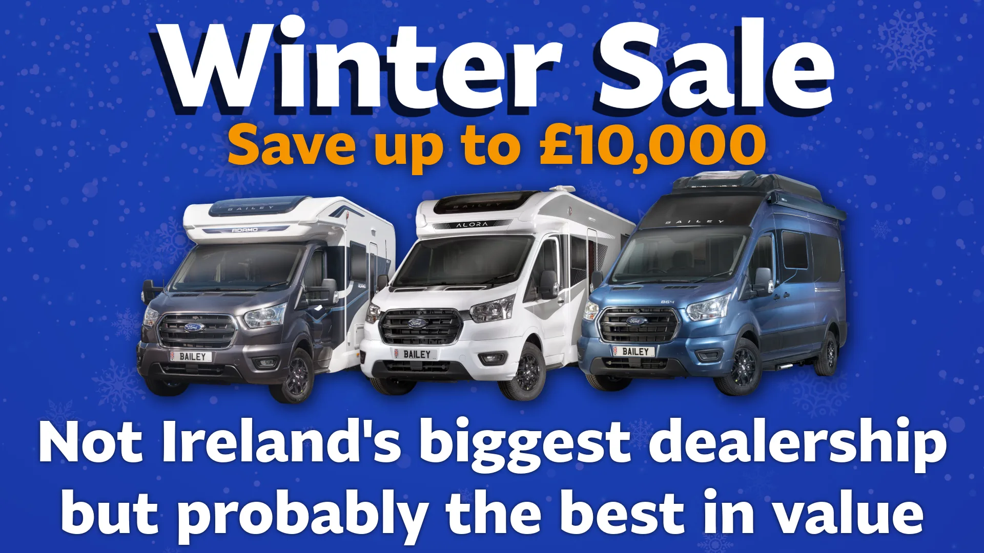 Winter Sale: save up to £10,000 on Bailey motorhomes at Hagans Motorhomes